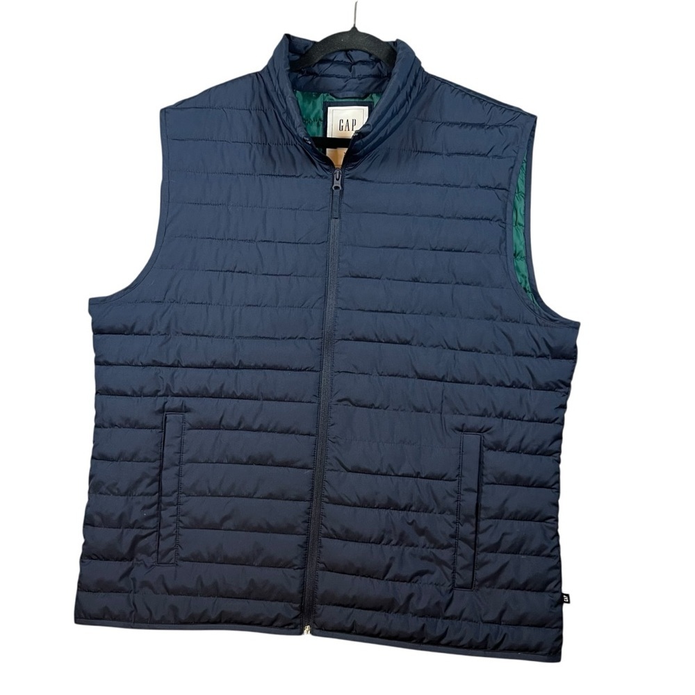Gap‎ Men's Vest. Navy Blue with green lining size XL